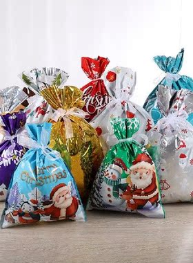 Christmas Drawstring Gift Bags in 10 Designs 5 Size