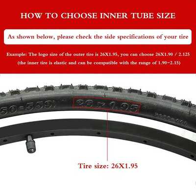 Tube 20/24/26/*1.75/2.125 Bicycle Inner Tube Butyl Rubber Wi