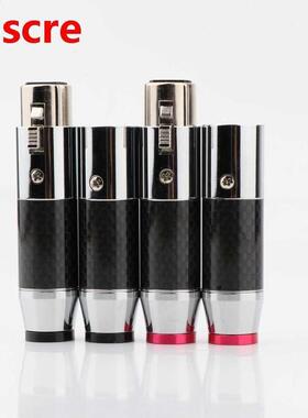 4pcs acrolink style Rhodium plated Carbon Fiber audio XLR pl