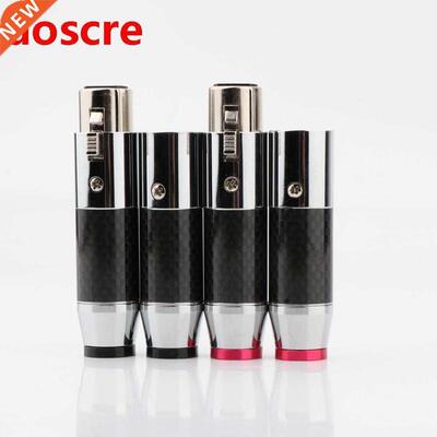 4pcs acrolink style Rhodium plated Carbon Fiber audio XLR pl