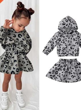 FOCUSNORM Fashion Toddler Girls 2pcs Clothes Sets Leopard Pr