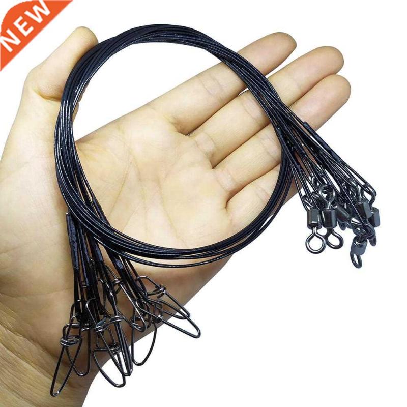 10pcs 50cm Fishing Leashs Leader Wire Fishing Line Test 88Lb