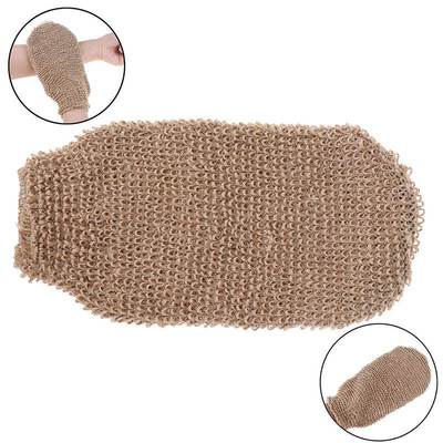 1pcs Exfoliating Hemp Glove Mitt Mitten Bath Sponge Scrubber