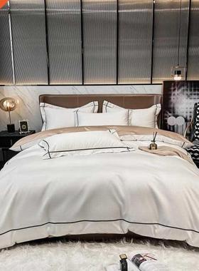 White Gray Egyptian Cotton Hotel Duvet ver set 600TC Long St