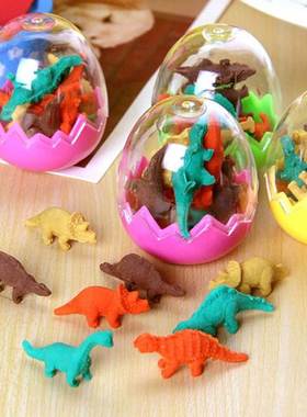 8pcs/Pack Erasers Students Stationary Gifts Novelty Dinosaur