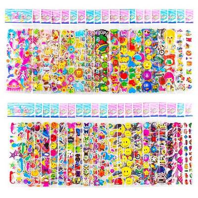 12pcs/pack Randomly cartoon stickers for kids kawaii 3D puf