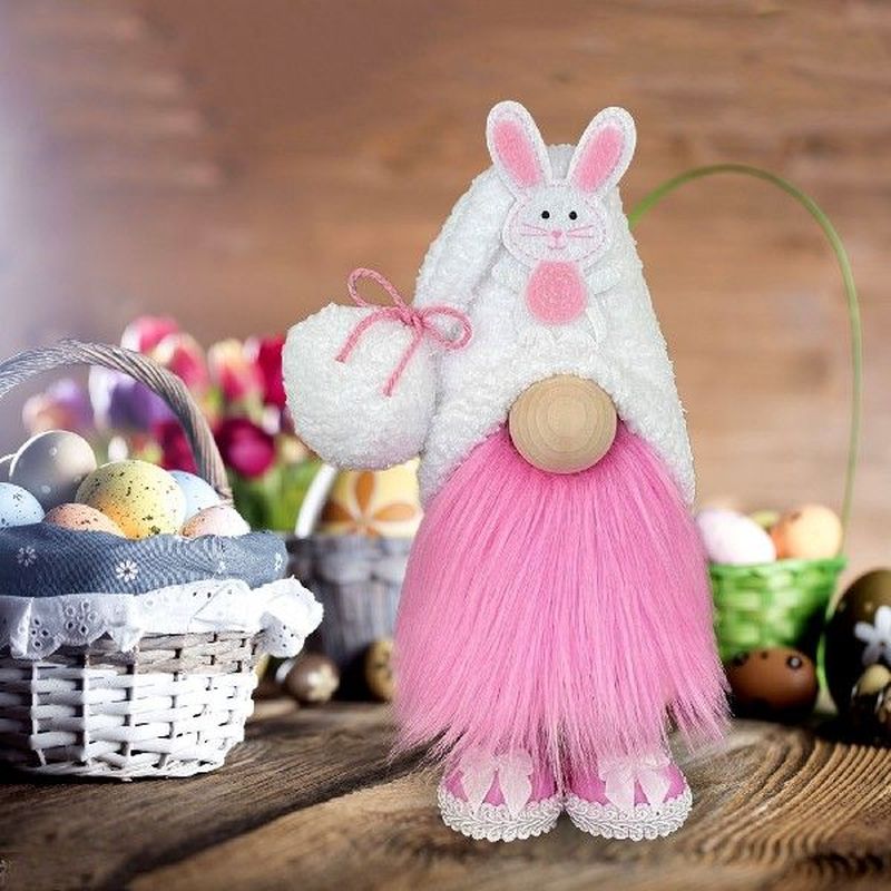 2022 Happy Easter Bunny Gnome Doll Long-eared Rabbit