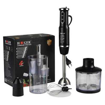 4-in-1 Stainless Steel Immersion Hand Blender Mixer Vegetab