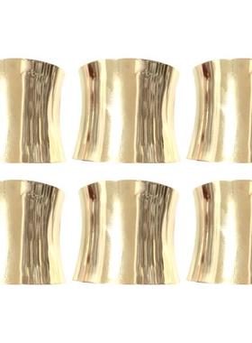 6pcs Metal Napkin Ring Napkin Holder for Party Kitchen Resta