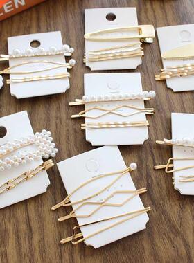 3/5 PCS/Set Fashion pearl Hair Clips for Women Sweet Girl Si