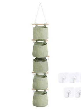 Wall Door Cotton Linen Pockets Bedroom Closet Organizer