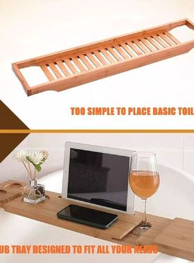 Nampan Mandi Caddy Bambu Spa Bak Mandi Organizer Buku