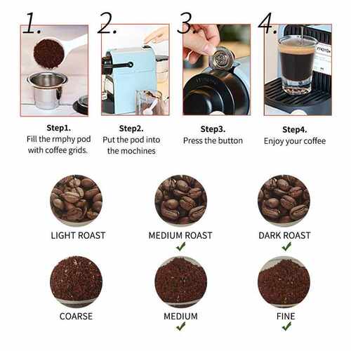 ICafilasFor Nespresso Reutilisable Inox 2 In 1 Usage Refilla