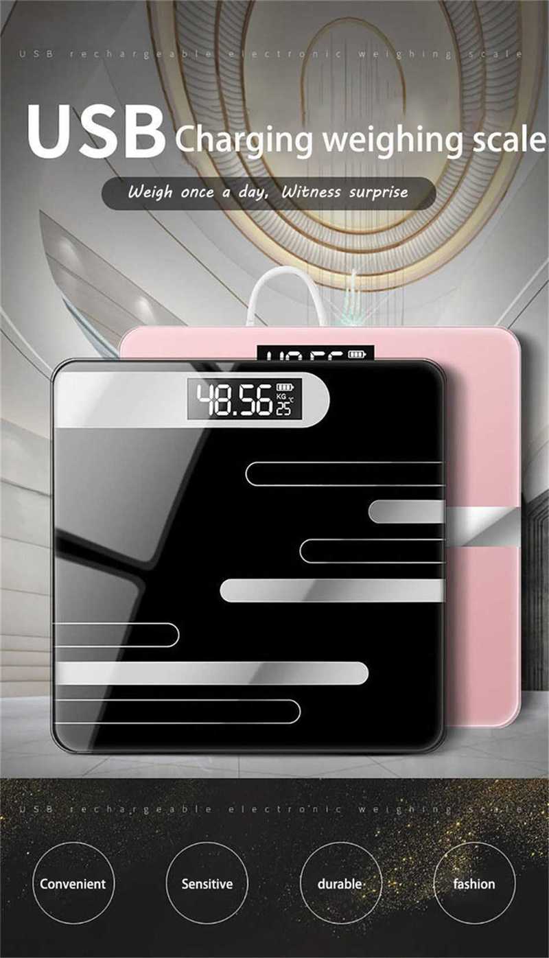 New Digital Weight Scale Bathroom Floor Body Scale Glass Sma