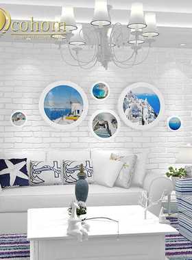 PVC/Vinyl Thickening white brick wallpaper for walls rustic