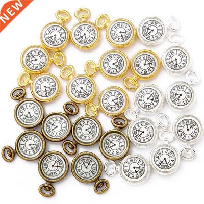 10 pcs Enamel charms antique bronze metal watch pendants fit