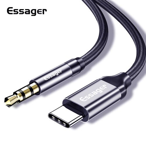 Essager USB Type C to 3.5mm Jack Male AUX Audio Cable Adapt