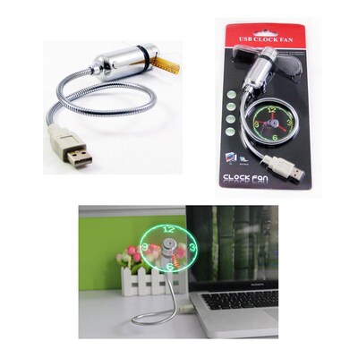 Hand Mini USB Fan Portable Gadgets Flexible Gooseneck LED Cl