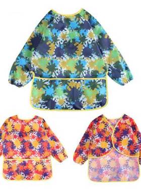 1pcs Baking Eating Aprons Pockets For Children DIY Painting