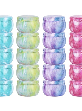 20 PCS Candle Tin Cans 4.4 Oz Metal Empty Candle Jars with L