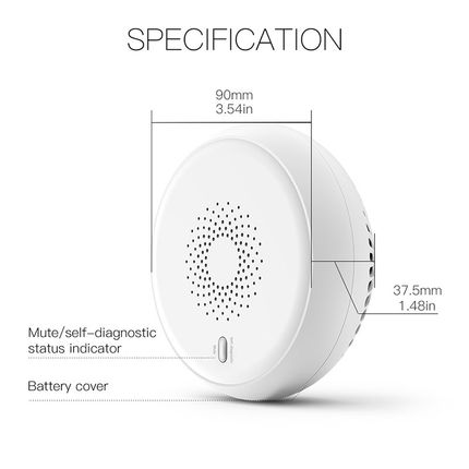Zigbee Smart Smoke Fire Alarm Sensor Detector Home Security