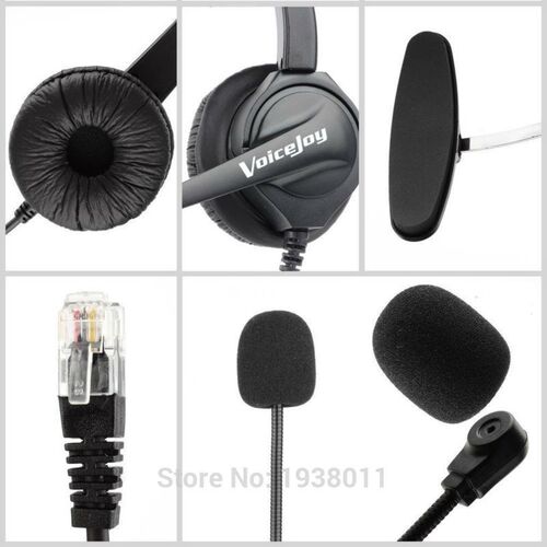 Comfortable Landline Wired Telephone Headset RJ9 Connector R