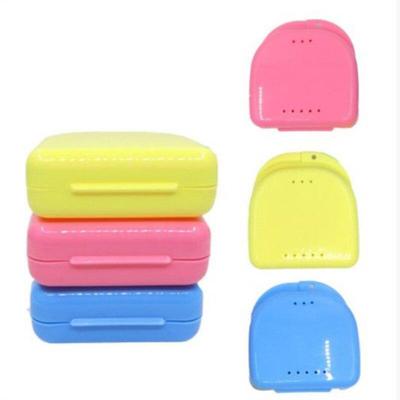 1pcs Retainer Box Denture Bath Box Case With Holes  False