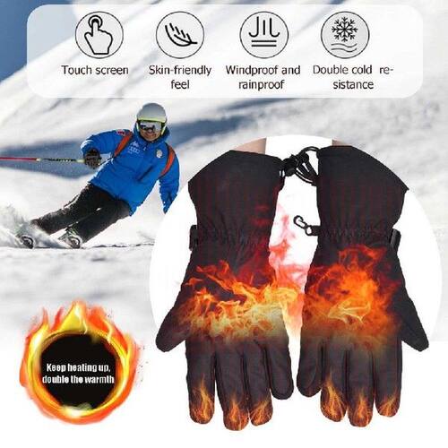 Electric Heating Gloves Winter Motorcycle Riding Warm