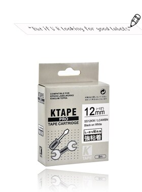 12mm Black on White SS12KW / LC-4WBN9 LC-4WBN LC4WBN compati