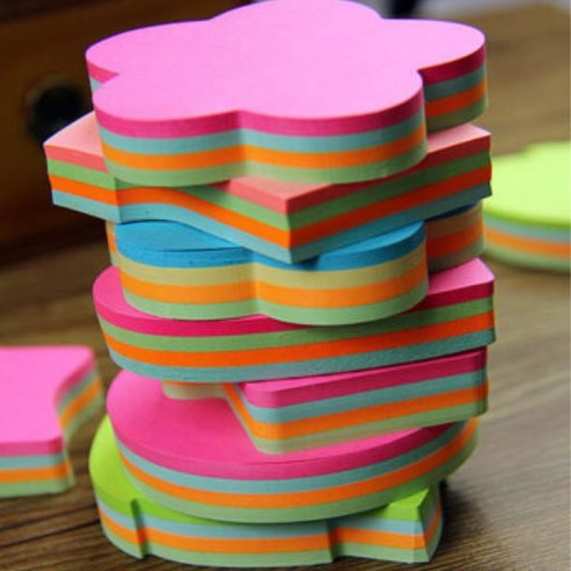 100 Pages Multicolor Sticky Notes Cute Love Memo Pads Stick