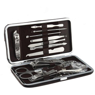 12pcs Portable Manicure Set Pedicure Scissor Tweezer Knife