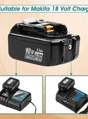 6000mAh BL1860B replacement battery compatible with Makita 1