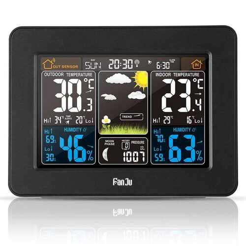 FanJu FJ3365 E/S Weather Station Multi-function Digital Clo