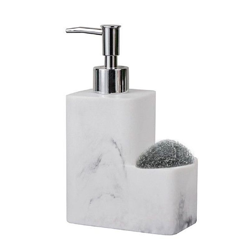 Refillable 350ml Dish Soap Dispenser Pump Bottle Marble图片