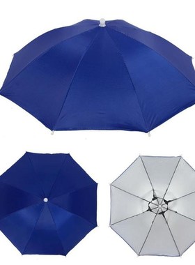 Fishing Umbrella Hat Folding Sun Rain Cap Adjustable Multifu