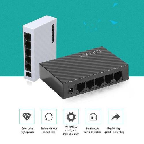 Mini 5 Port Desktop 1000 Mbps Network Switch Gigabit Fast
