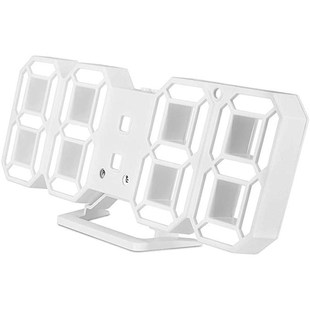 Simple Modern Digital 3D LED Wall Clock Alarm Clocks Snooze