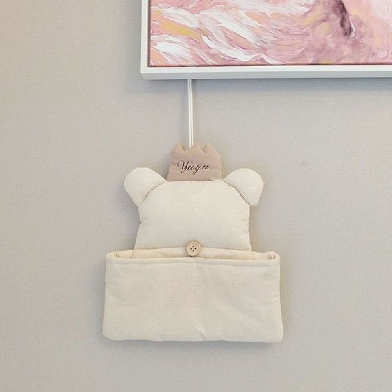 Baby Crib Organizer Storage Bags Cartoon Bedside Storage