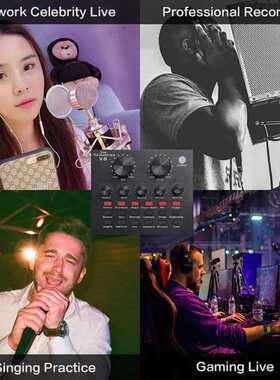 Microphone Sound-Card Audio-Interface Live-Broadcast Karaoke