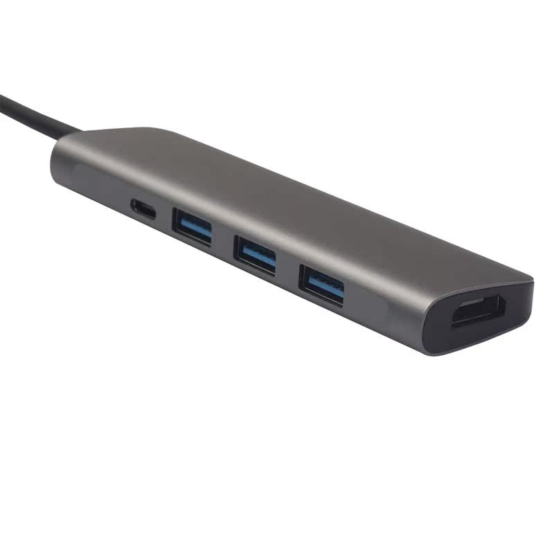 5 in 1 Type-C Digital Multiport Hub Aluminum Alloy Shell HD