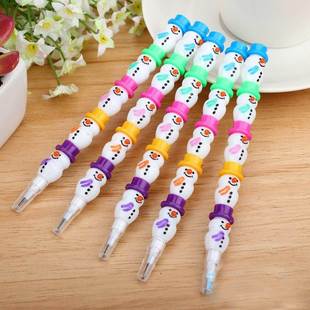 1 PCS Stationery Cute Snowman Pencils Cartoon Gift Pencil W