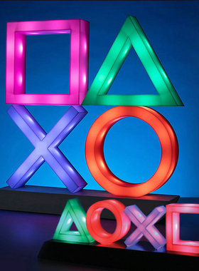 Playstation Sign Voice Control Icon Light Game Over