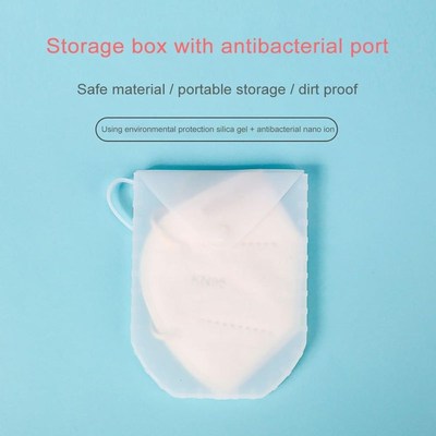 Silicone Mask bag Portable Face Mask Holder Storage Box Mas