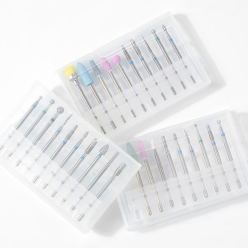 10pcs Nail Art Grind Drill Bits for Electric Drill Manicure