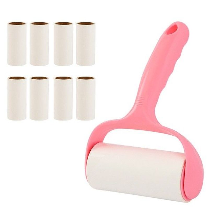 Lint Roller with 9 Rolls Refills Sticky Paper Pet Hair