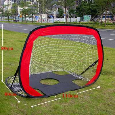 New Folding Soccer Football Goal Net Portable Black Training