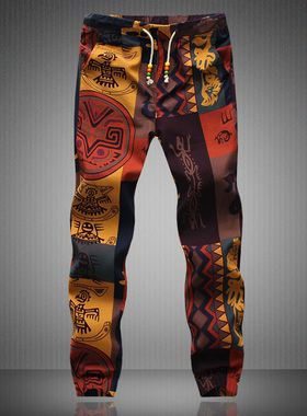 2021 New Fashion Summer Spring Autumn Men Floral Print Jogge