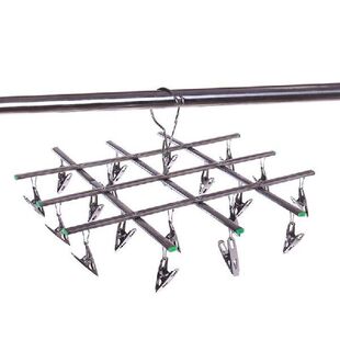 20 Clips Stainless Steel Windproof Laundry Hanger Sock