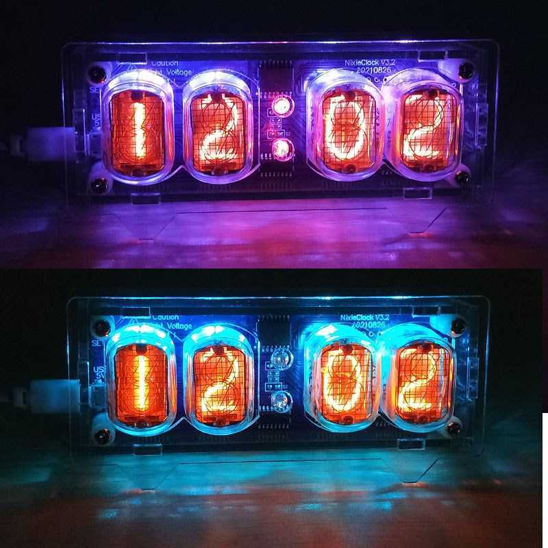 Electronic DIY kit in12 Nixie Tube digital LED clock gift ci