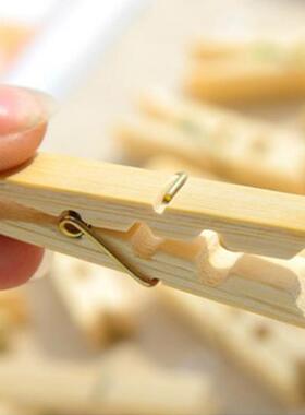 100pcs Quality Mini Spring Wood Clips Clothes Photo Socks